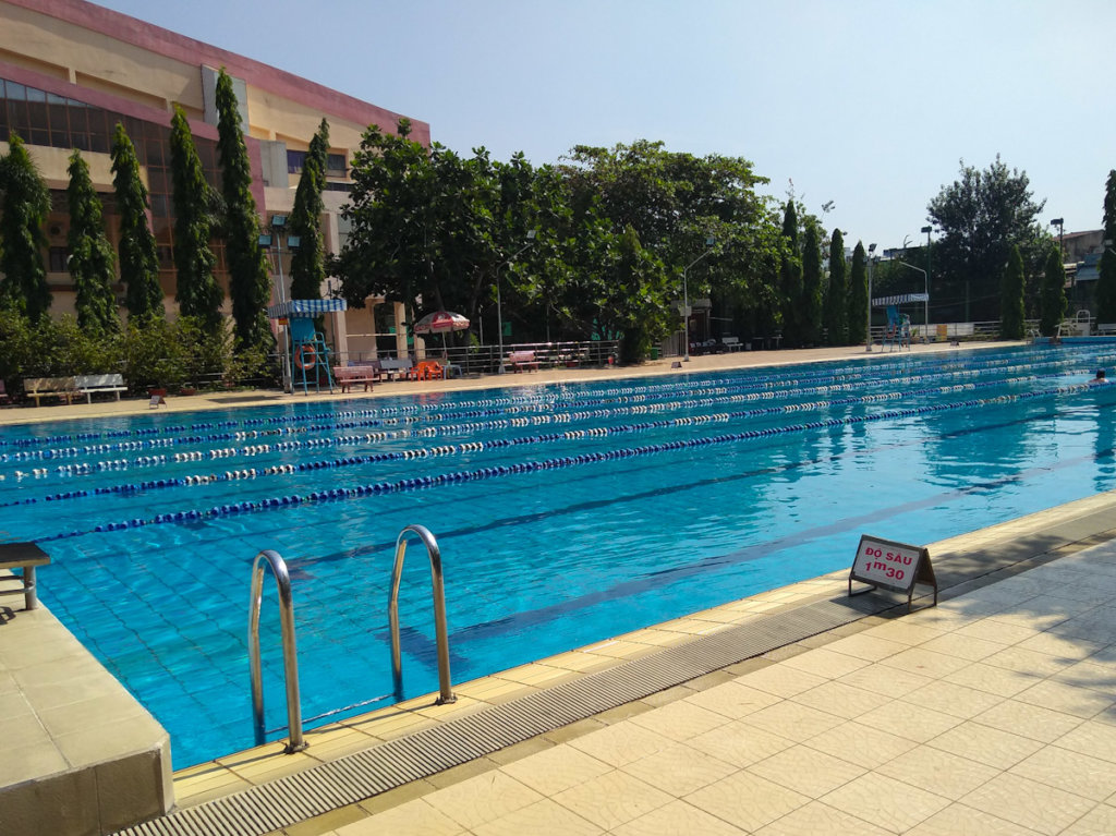 Tan Binh swimming pool near Ho Chi Minh City airport is a large, clean  olympic-size pool. It's a good place to go if you are transiting between flights. 