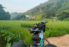 Bicycle in rice fields near Ha Giang, Vietnam