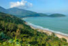 Hai Van pass viewpoint, bright blue sea